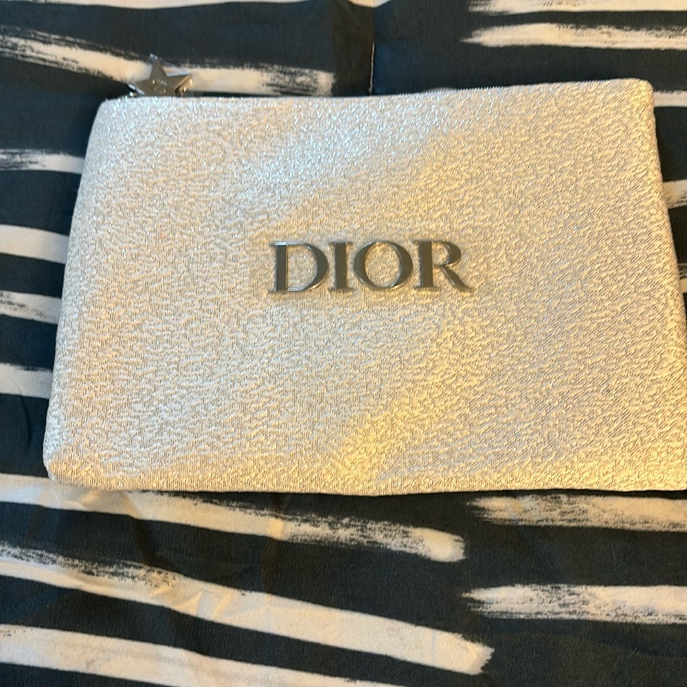 Brand new Dior silver makeup 💄 bag